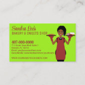 Sjabloon van Afrikaanse Amerikaanse cupcake (bakke Visitekaartje (Voorkant)