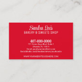 Sjabloon van Afrikaanse Amerikaanse cupcake (bakke Visitekaartje (Achterkant)