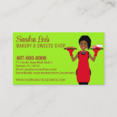 Sjabloon van Afrikaanse Amerikaanse cupcake (bakke Visitekaartje (Voorkant)