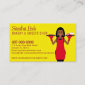 Sjabloon van Afrikaanse Amerikaanse cupcake (bakke Visitekaartje (Voorkant)