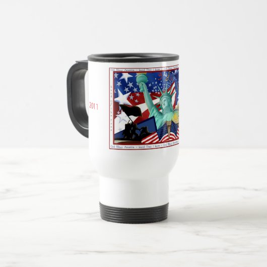 Sjabloon van American Thlevel Mug Reisbeker (Voorkant links)