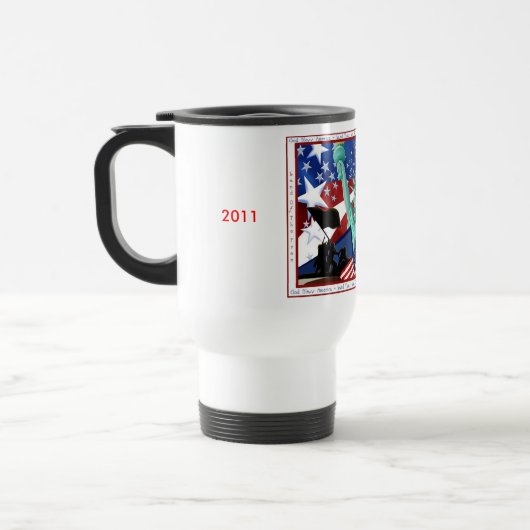 Sjabloon van American Thlevel Mug Reisbeker (Links)