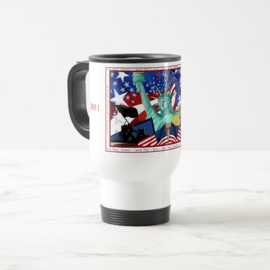 Sjabloon van American Thlevel Mug Reisbeker (Voorkant links)