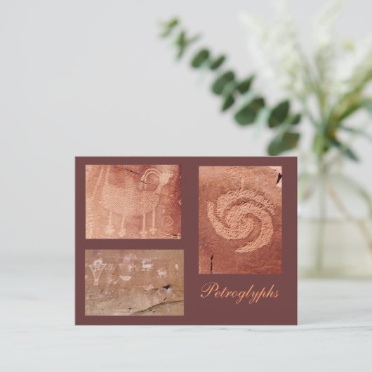 Sjabloon van Ancient Rock Art Briefkaart (Staand voorkant)