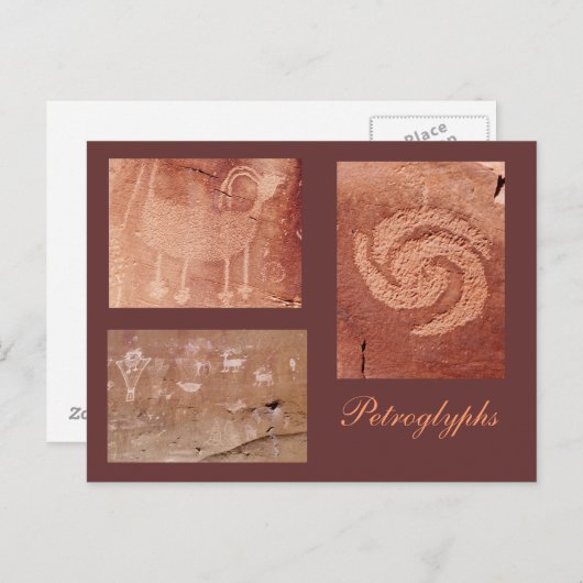 Sjabloon van Ancient Rock Art Briefkaart (Voorkant / Achterkant)