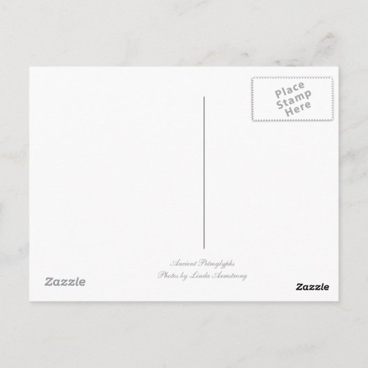 Sjabloon van Ancient Rock Art Briefkaart (Achterkant)