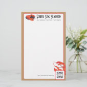 Sjabloon van bakkerijen briefpapier (Staand voorkant)