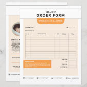 Sjabloon van bestelbon | Eenvoudig  (Voorkant / Achterkant)