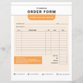 Sjabloon van bestelbon | Eenvoudig  (Voorkant)