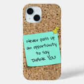 Sjabloon van Blauwgroen notitie Boodbord Kerkaart Case-Mate iPhone Case (Achterkant)