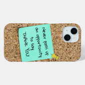 Sjabloon van Blauwgroen notitie Boodbord Kerkaart Case-Mate iPhone Case (Achterkant (horizontaal))