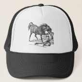 Sjabloon van boogvedwillige ringpaarden trucker pet (Voorkant)