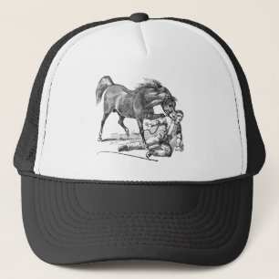 Sjabloon van  boogvedwillige ringpaarden trucker pet
