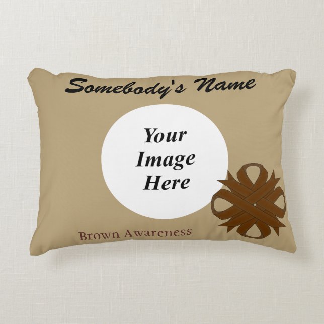 Sjabloon van Brown Clover Ribbon door Kenneth Yonc Accent Kussen (Voorkant)