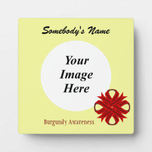Sjabloon van Burgundy Clover Ribbon door Kenneth Y Fotoplaat