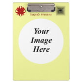 Sjabloon van Burgundy Clover Ribbon door Kenneth Y Klembord (Voorkant)