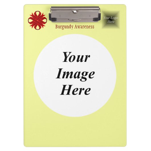 Sjabloon van Burgundy Clover Ribbon door Kenneth Y Klembord (Voorkant)