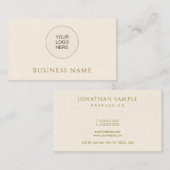 Sjabloon van Business Company Gold Watch Text Visitekaartje (Voorkant / Achterkant)