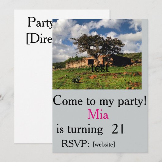 sjabloon van chacharas-uitnodigingen kaart (Voorkant / Achterkant)