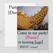 sjabloon van chacharas-uitnodigingen kaart (Voorkant / Achterkant)