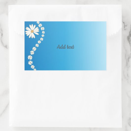 Sjabloon van Daisy Design Rechthoekige Sticker (Tas)