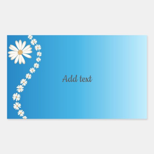 Sjabloon van Daisy Design Rechthoekige Sticker (Voorkant)