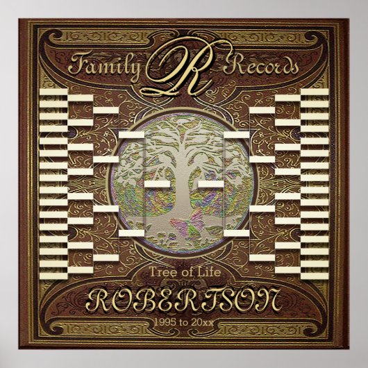 Sjabloon van de aangepaste boekenfamilie Poster (Voorkant)