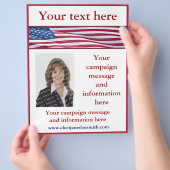 Sjabloon van de Amerikaanse verkiezingscampagne vo Flyer (Hand)