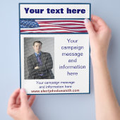 Sjabloon van de Amerikaanse verkiezingscampagne vo Flyer (Hand)