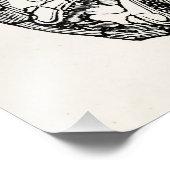 Sjabloon van de Ammonite Seashell Fossil Shell Foto Afdruk (Hoek)