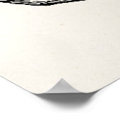 Sjabloon van de  Ammonite Seashell Fossil Shell Poster (Hoek)