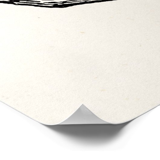 Sjabloon van de Ammonite Seashell Fossil Shell Poster (Hoek)