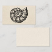 Sjabloon van de Ammonite Seashell Fossil Shell Visitekaartje (Voorkant / Achterkant)