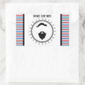 Sjabloon van de Barbershop Rechthoekige Sticker (Tas)