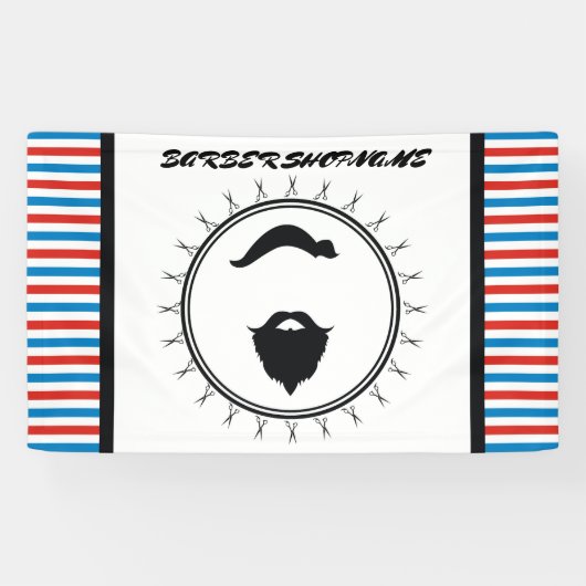Sjabloon van de Barbershop Spandoek (Horizontaal)