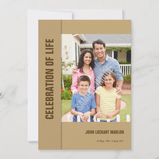 Sjabloon van de begrafeniskaart kaart (Voorkant)