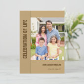 Sjabloon van de begrafeniskaart kaart (Staand voorkant)