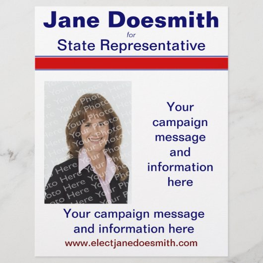 Sjabloon van de brochure politieke verkiezingscamp (Voorkant)