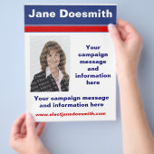 Sjabloon van de brochure politieke verkiezingscamp (Hand)