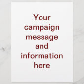 Sjabloon van de brochure politieke verkiezingscamp (Achterkant)