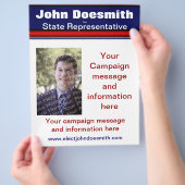 Sjabloon van de brochure politieke verkiezingscamp (Hand)