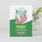 Sjabloon van de brochure van de Pasen van de Parti Kaart (Staand voorkant)