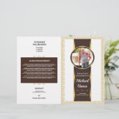 Sjabloon van de brochure van het begrafenisprogram (Staand voorkant)