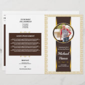 Sjabloon van de brochure van het begrafenisprogram (Voorkant / Achterkant)