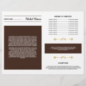 Sjabloon van de brochure van het begrafenisprogram (Achterkant)