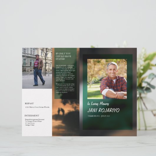 Sjabloon van de brochure van het begrafenisprogram (Staand voorkant)