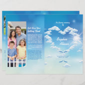 Sjabloon van de brochure van het begrafenisprogram (Voorkant / Achterkant)