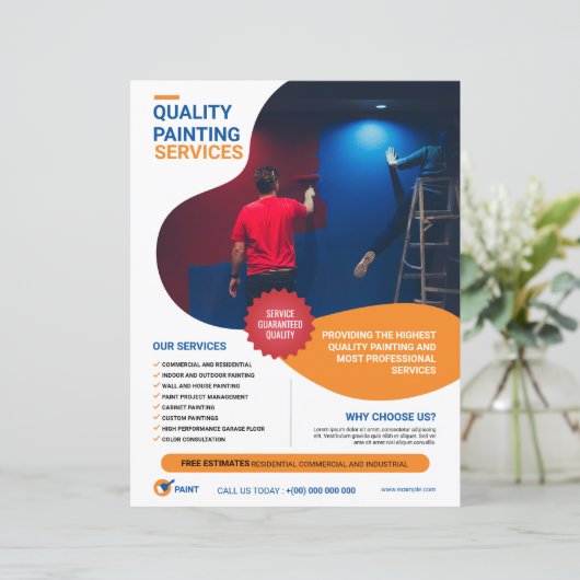 Sjabloon van de brochure voor het schilderen (Staand voorkant)