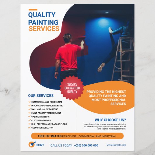 Sjabloon van de brochure voor het schilderen (Voorkant)