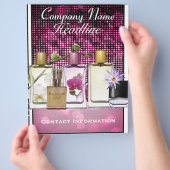 Sjabloon van de brochure voor parfum- en geurenmar (Hand)